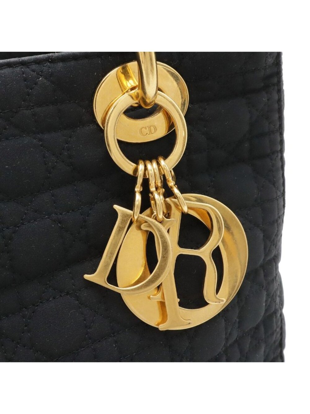 Dior Cannage Tote Nylon Black Gold - Picture 4 of 8